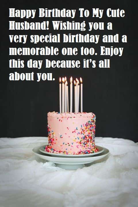 pink-cake-with-candle-and-birthday-quotes-for-husband